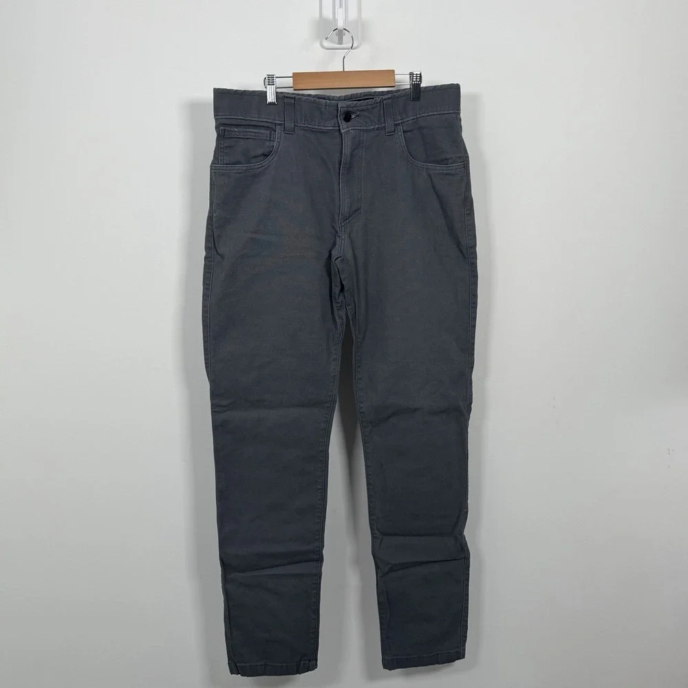 Origin Jeans Mens 34x34 Gray Striaght Fit Stretch Waist Denim Pants Made In USA